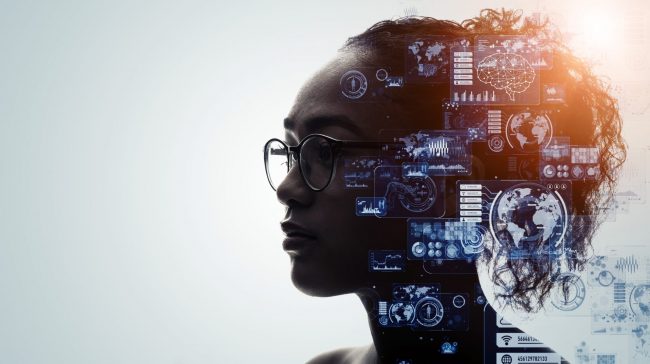 Human,And,Technology,Concept.,Ai,(artificial,Intelligence).,Communication,Network.
